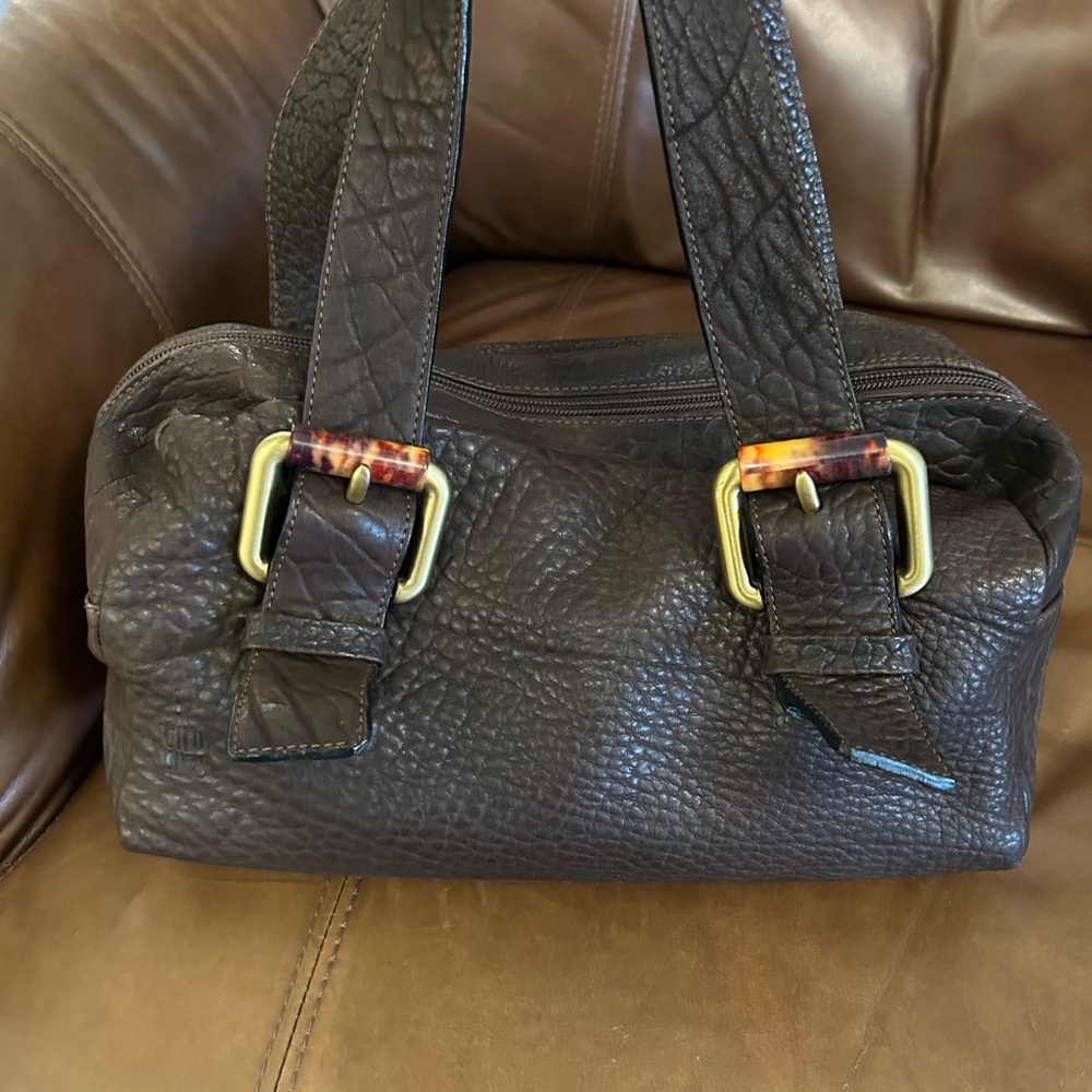 Elegant Brown Leather Handbag